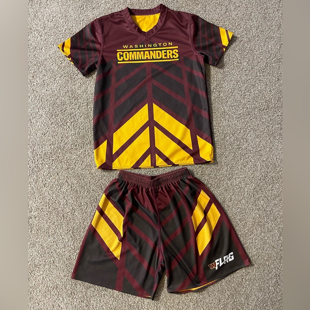 🏈NFL Washington Commanders Youth Flag Football Jersey Set. Reversible.